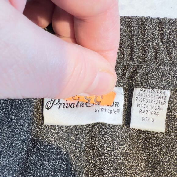 Chico's Private Collection Pant Woman's XL/16 (Chico's 3) Brown VINTAGE! Pleats - Picture 2 of 14